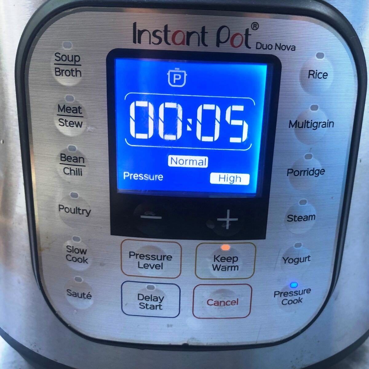 instant pot user interface panel