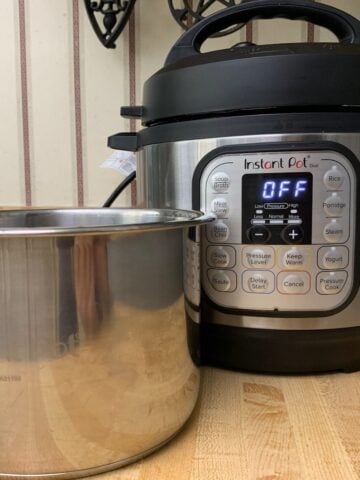 instant pot is on