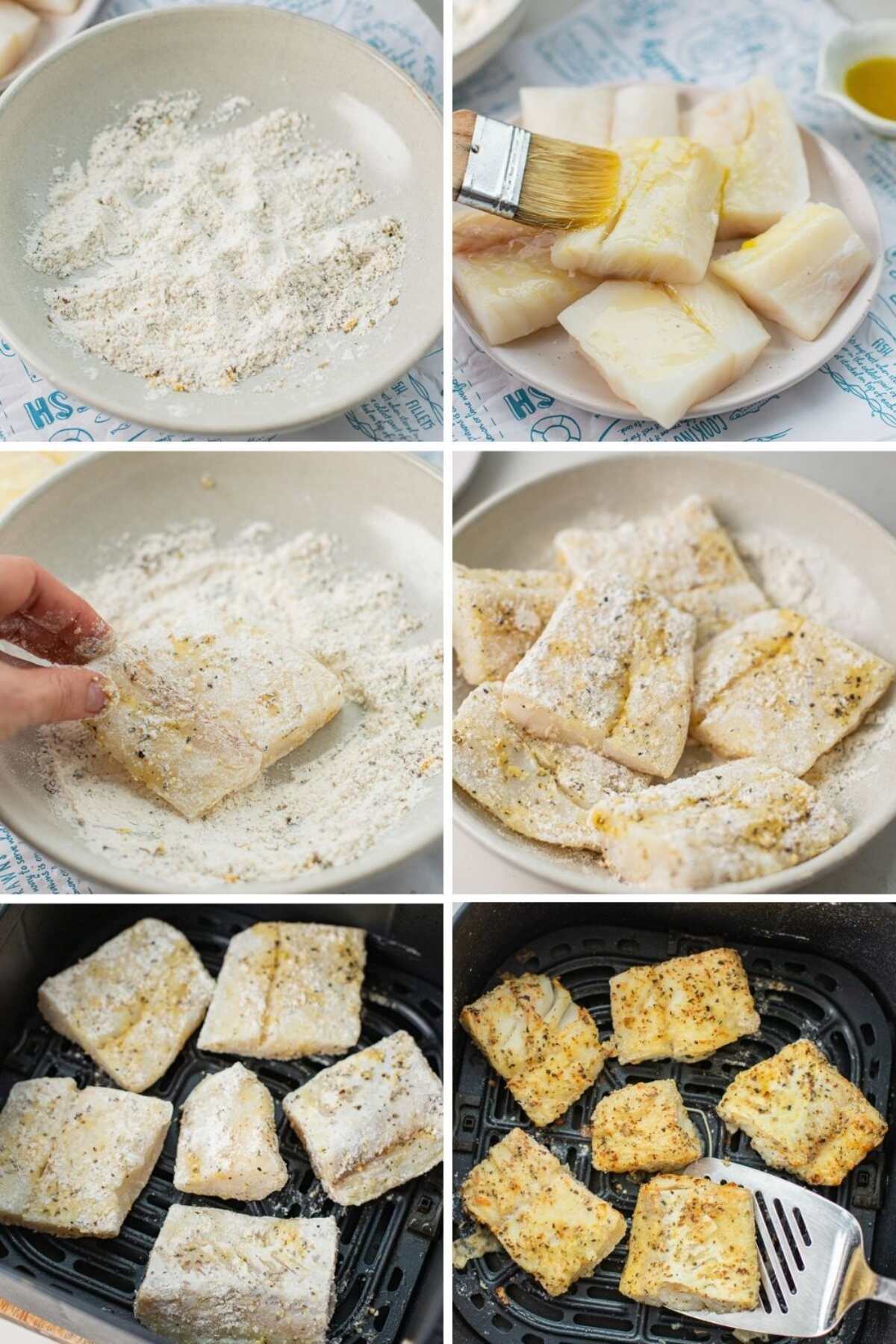 step by step how to make air fryer cod