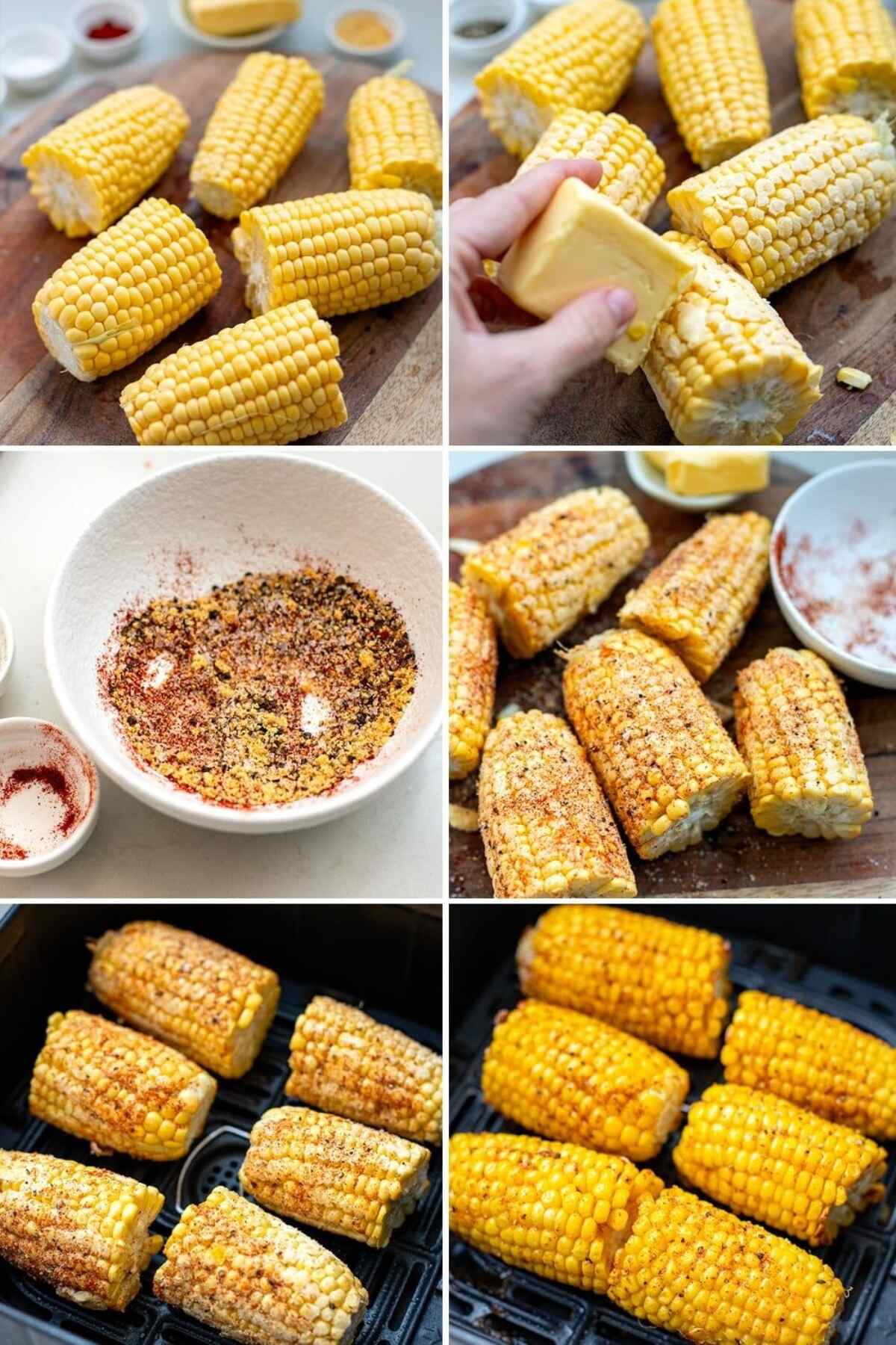 steps how to make air fryer corn on cob