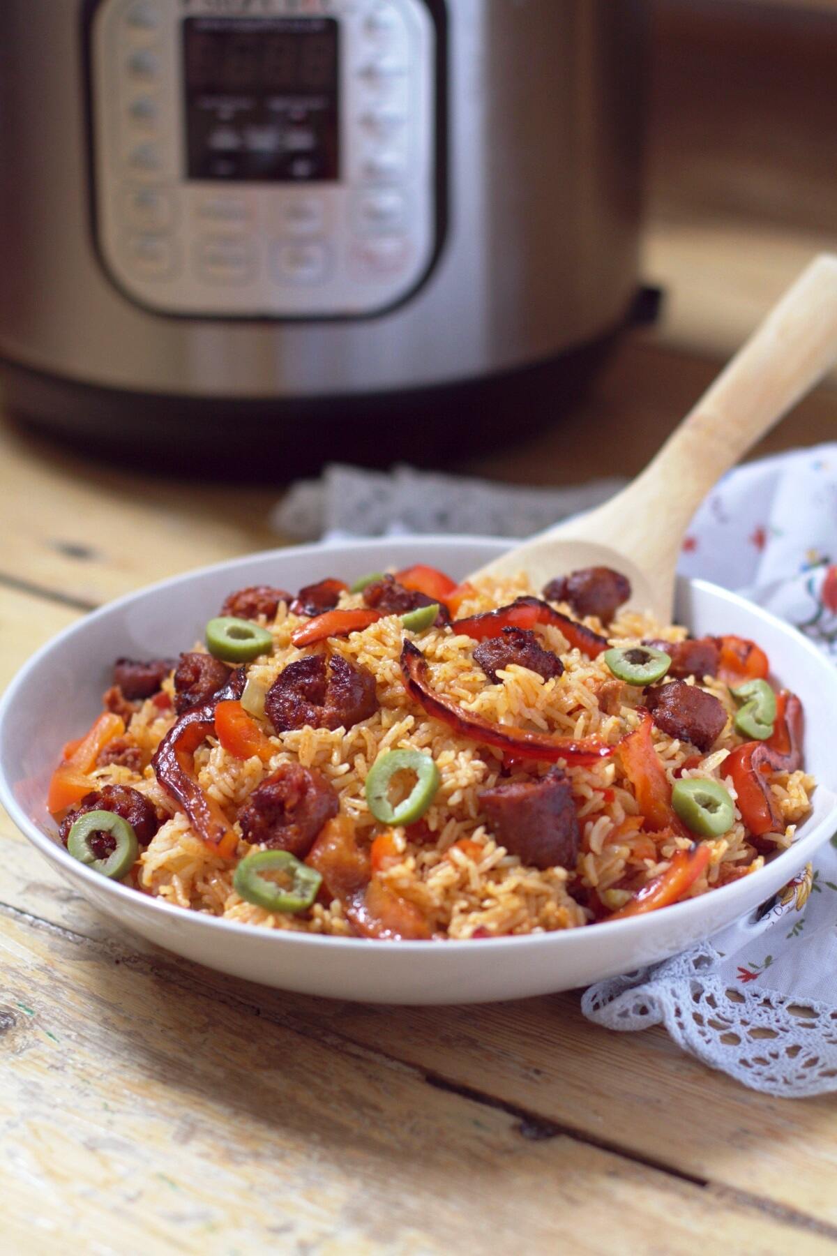 spanish chorizo rice instant pot