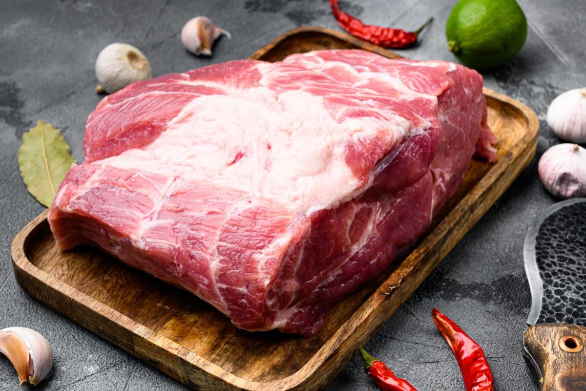 pork shoulder fresh raw meat set