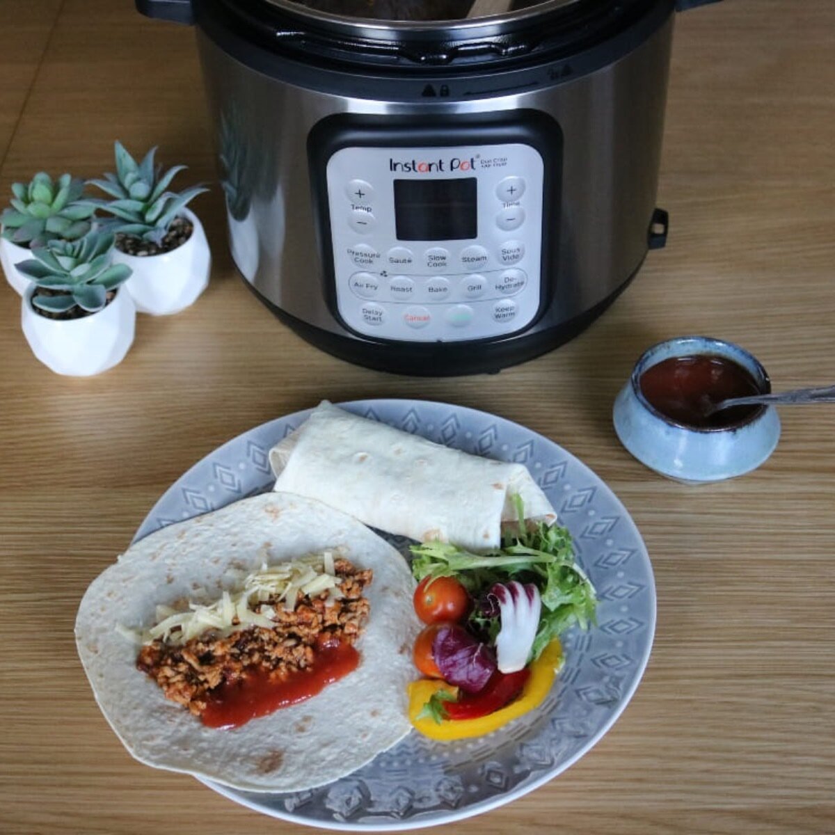 cooking meal with the instant pot