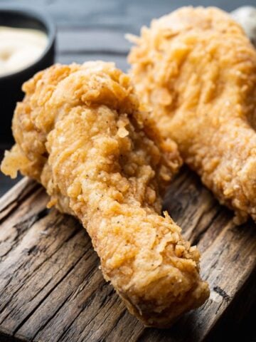 fried crispy chicken legs
