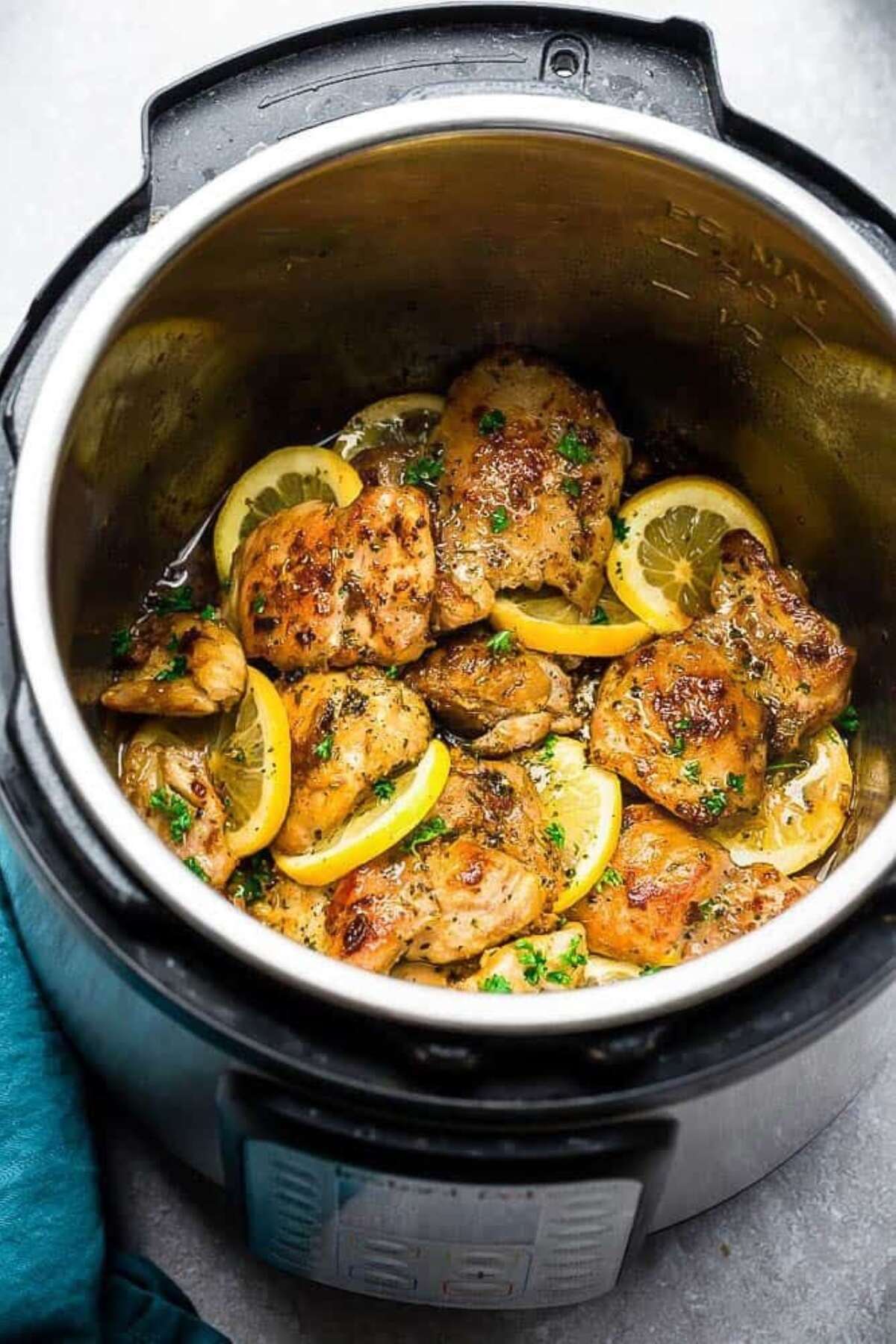 instant pot, lemon, garlic, chicken