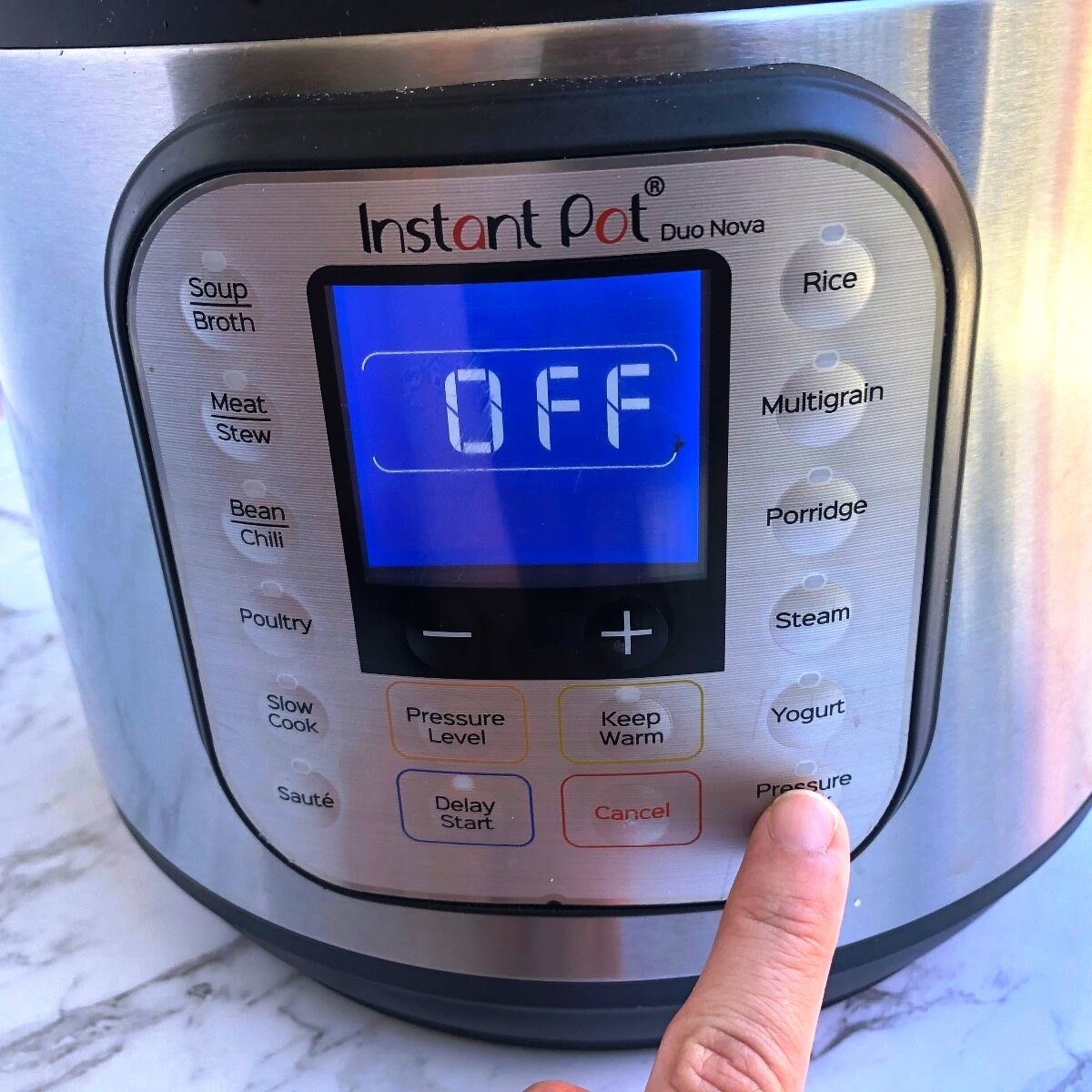 display of an instant pot