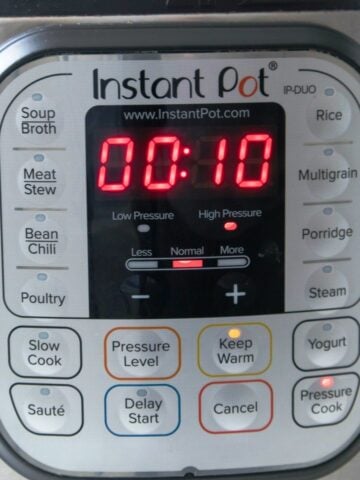 Instant pot time display hours minutes sale