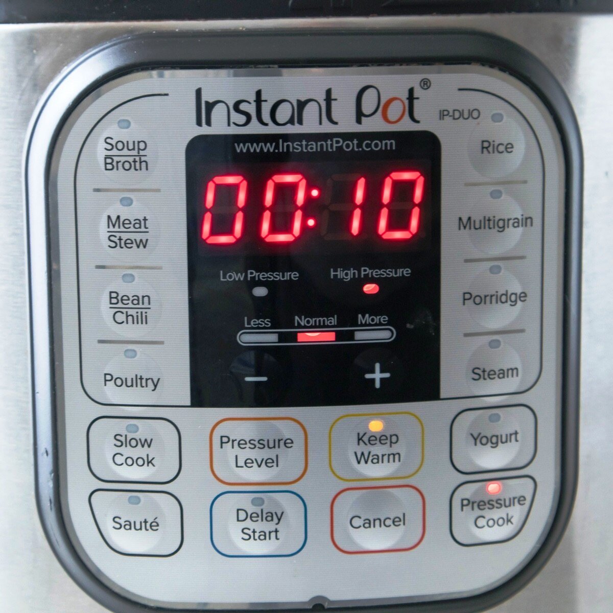 instant pot is on