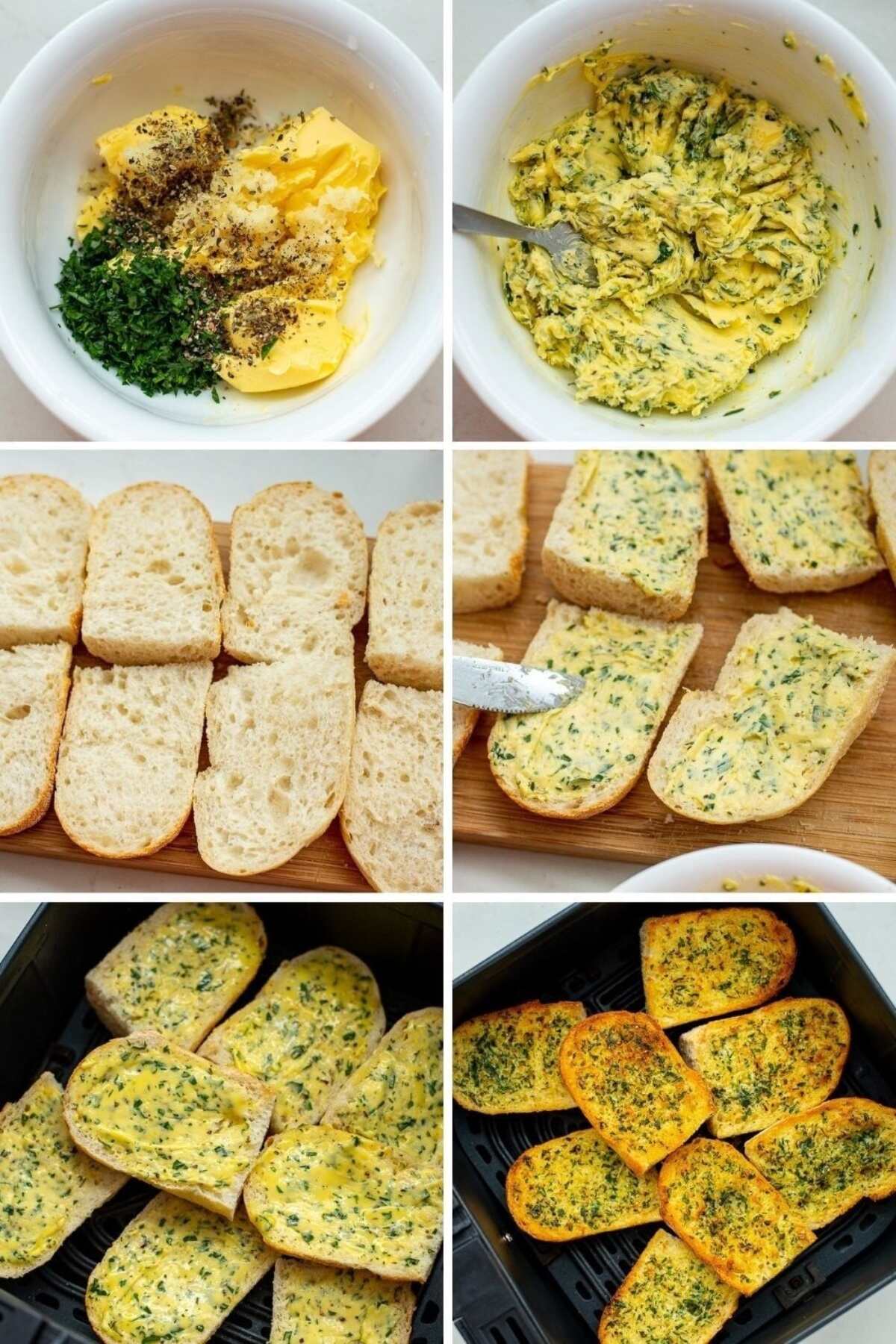 steps air fryer garlic bread