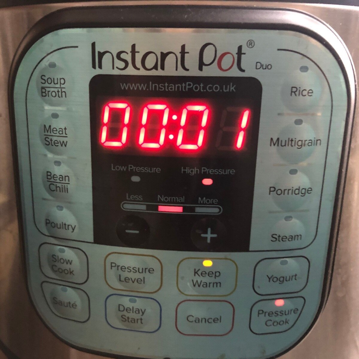 Instant Pot is on