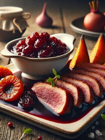Wine Reduction with Sea Buckthorn and Prunes