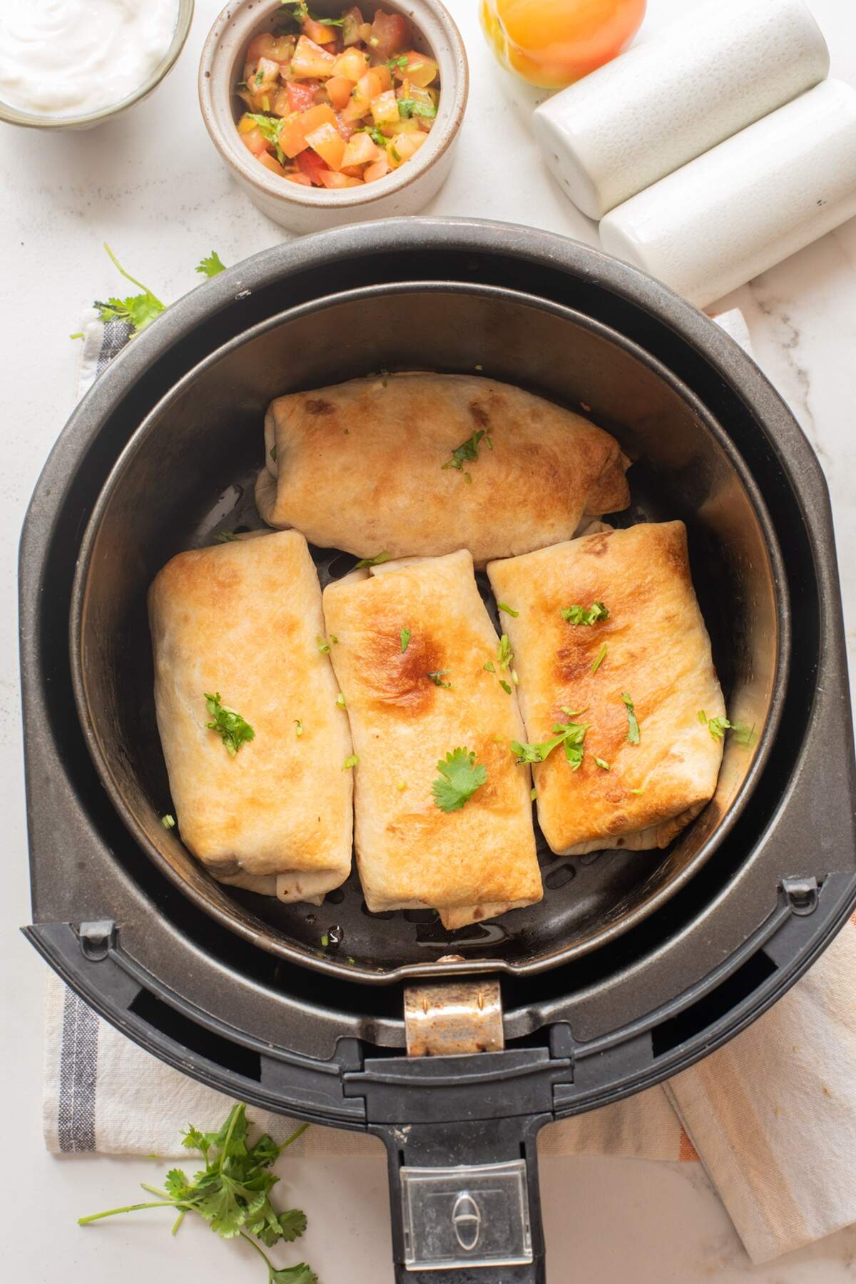 chimichingas in an air fryer