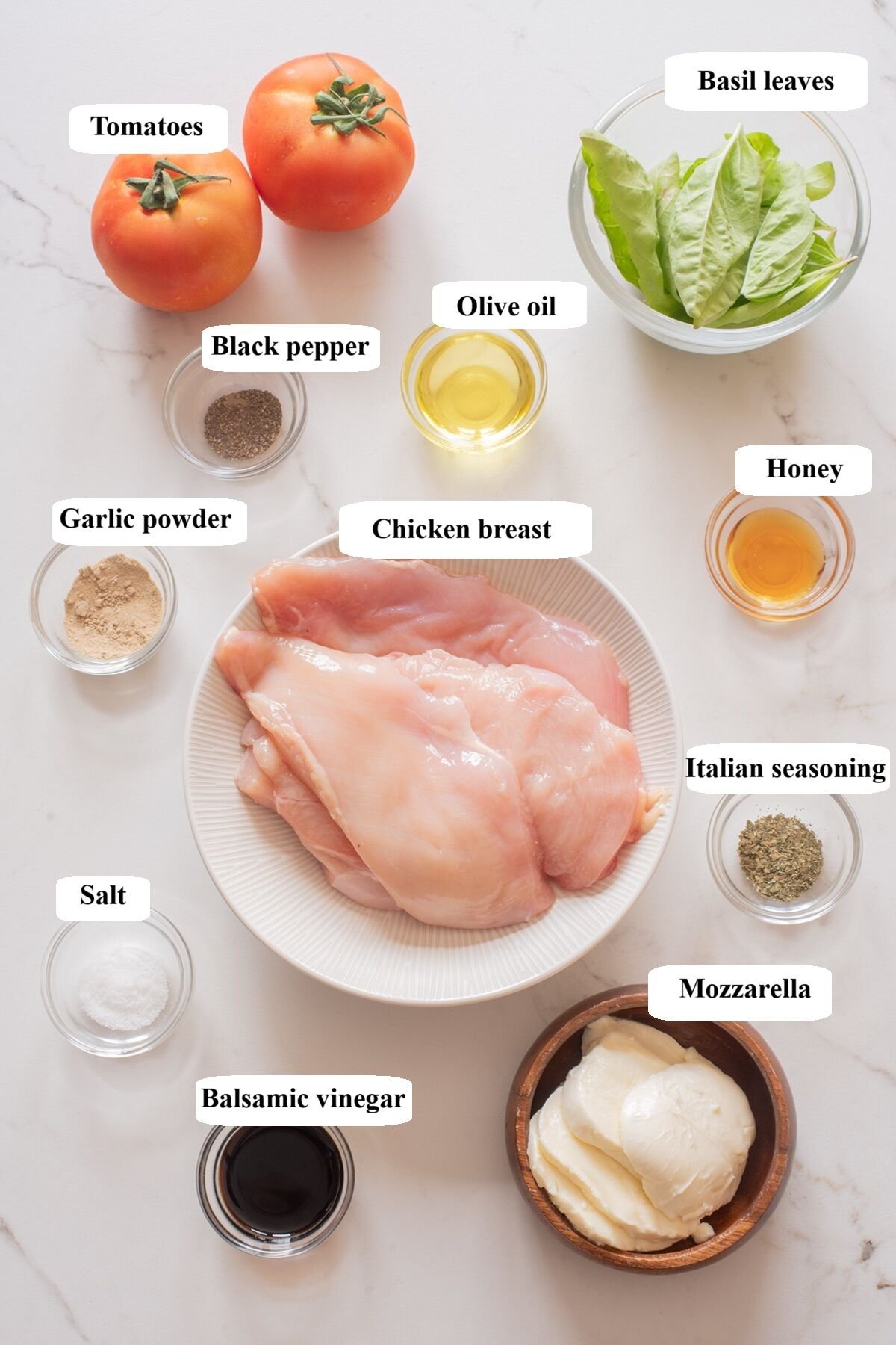air fryer chicken caprese ingredients list