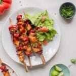 air fryer chicken skewers with bbq sauce