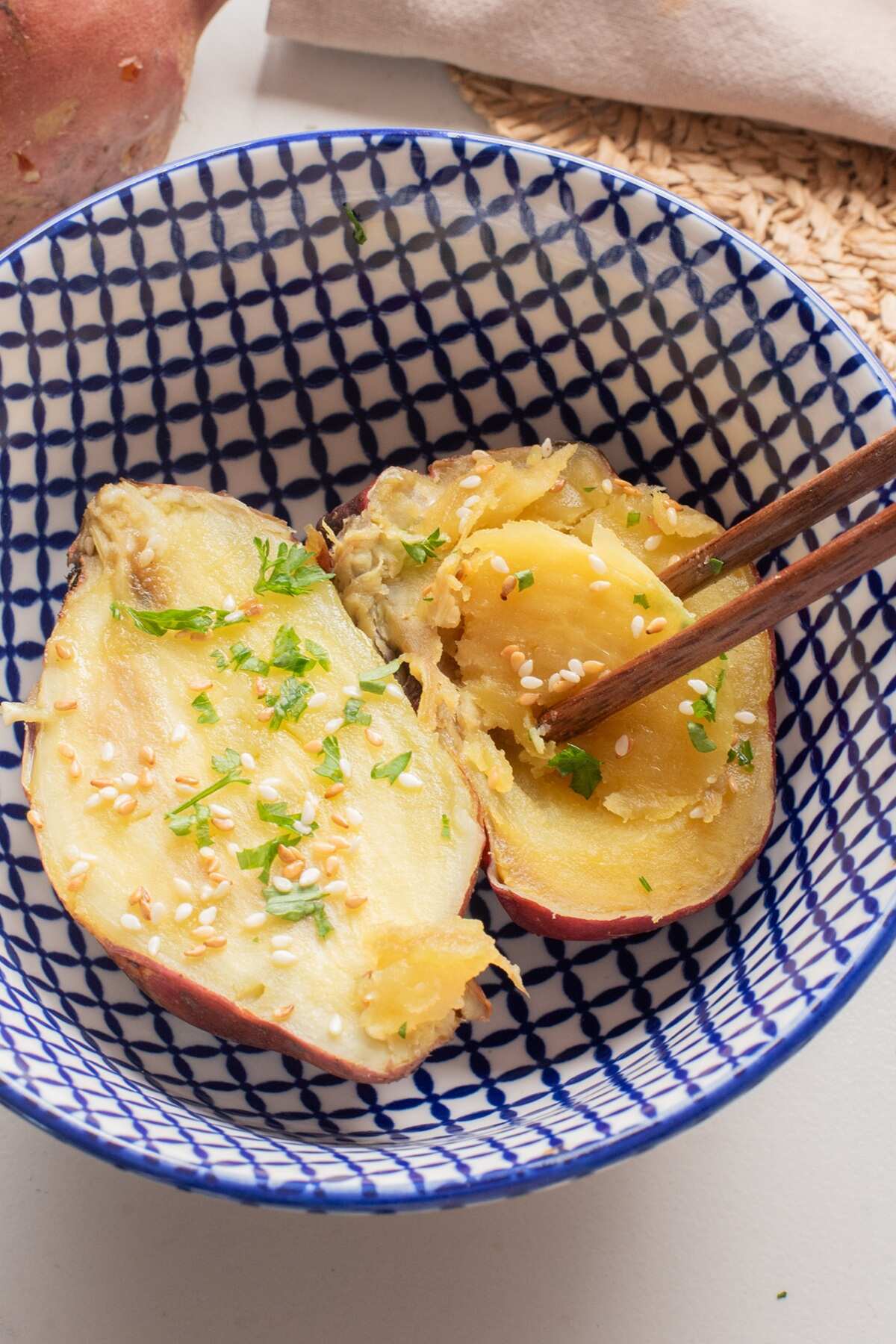 air fryer japanese sweet potato