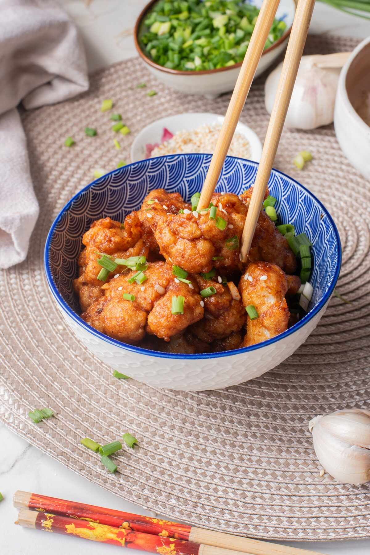 air fryer korean crispy cauliflower