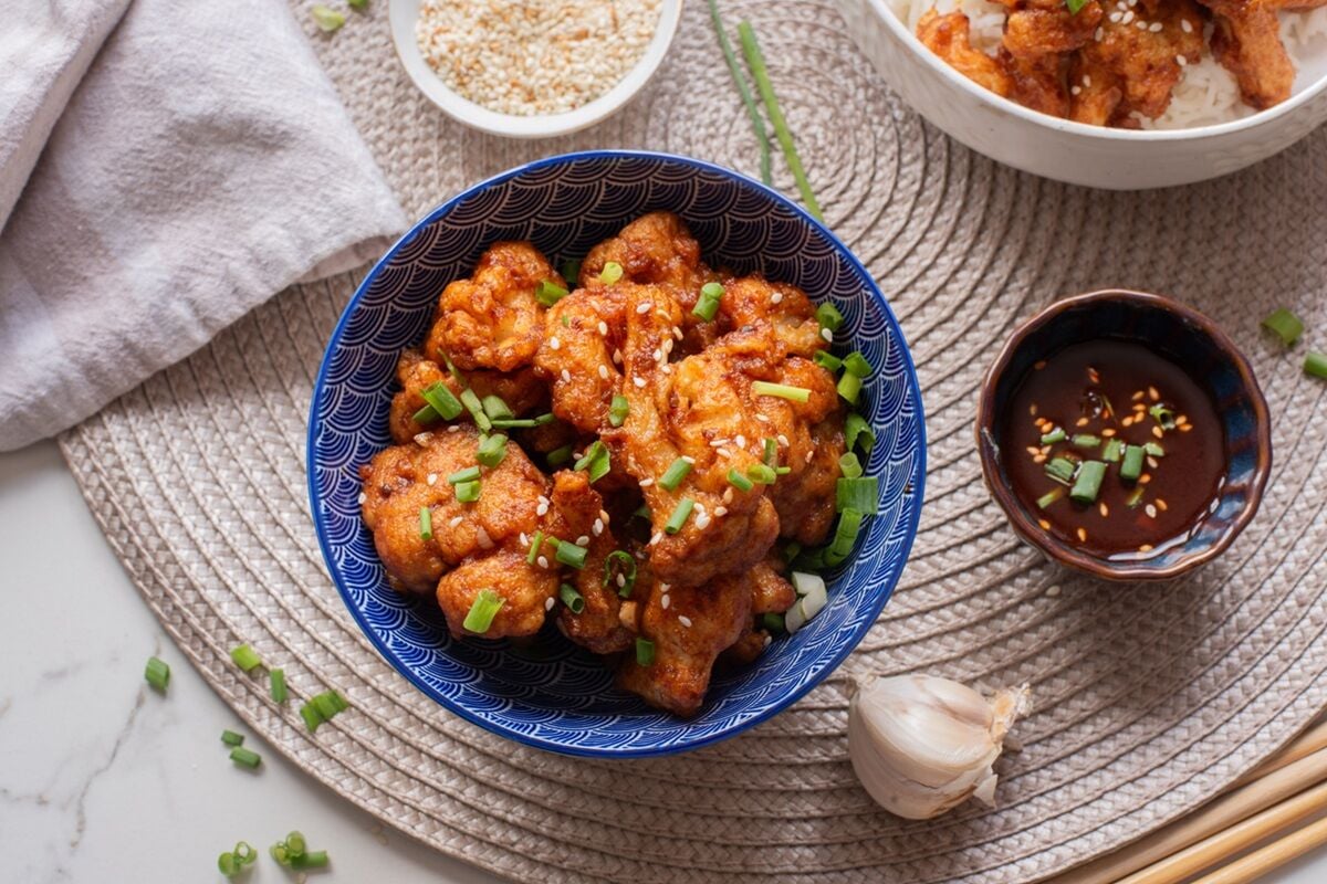air fryer korean crispy cauliflower