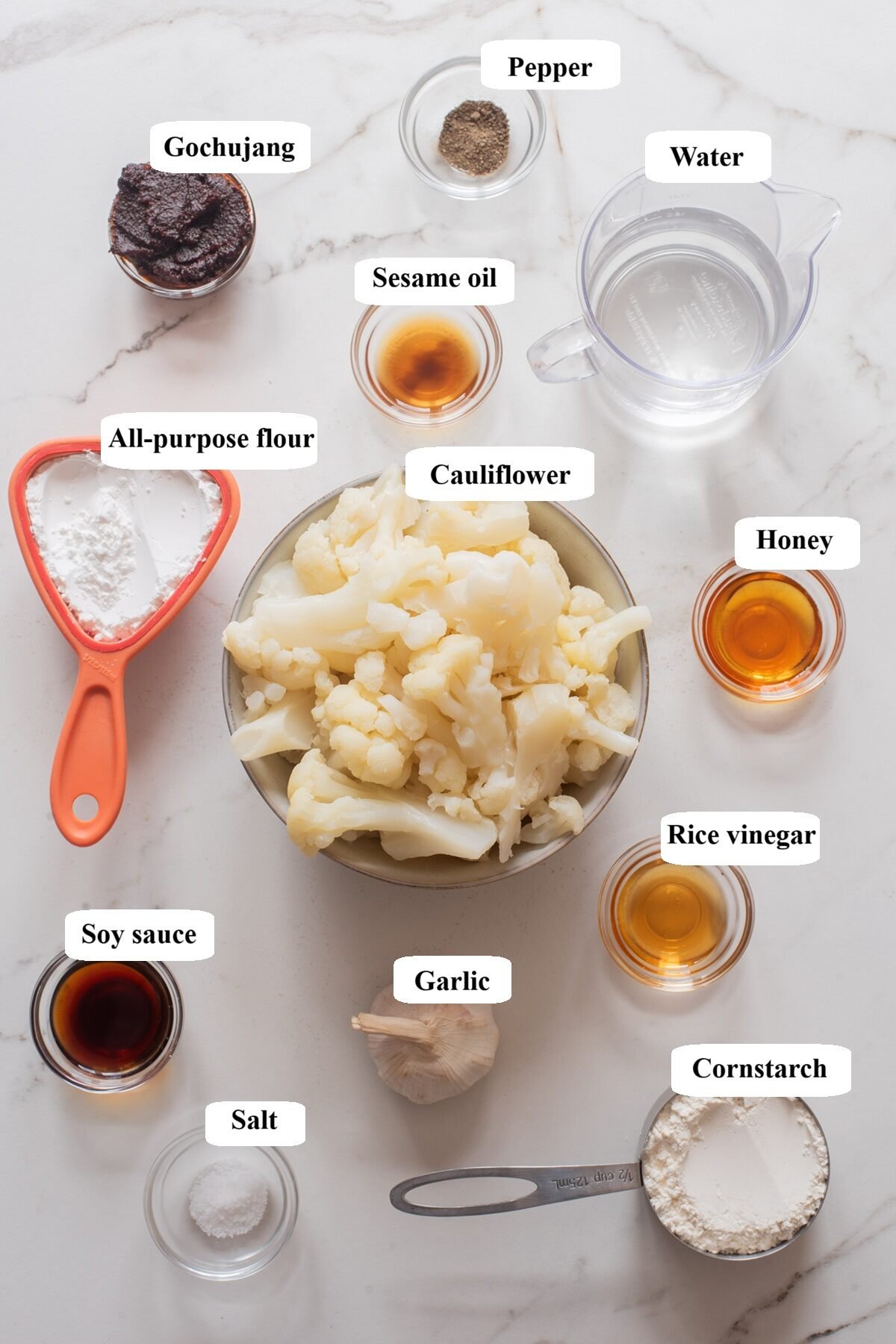 air fryer korean crispy cauliflower ingredients list
