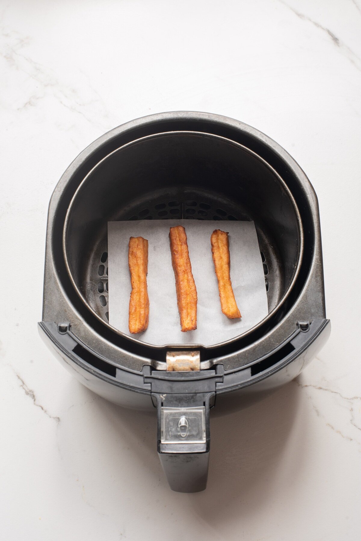 pineapple churros in an air fryer