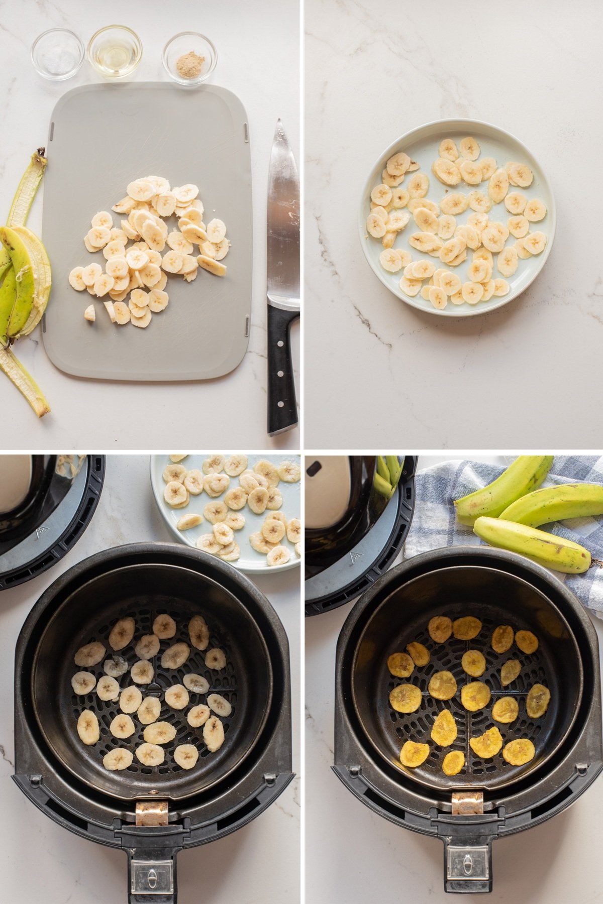 air fryer plantain chips steps