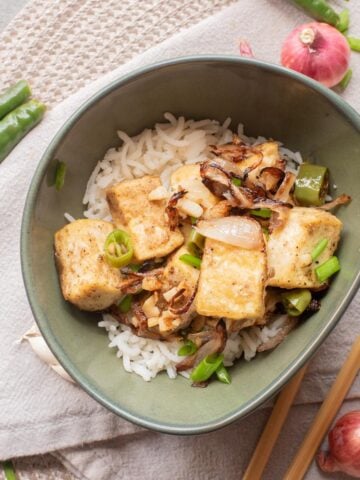 air fryer salt & pepper crispy tofu