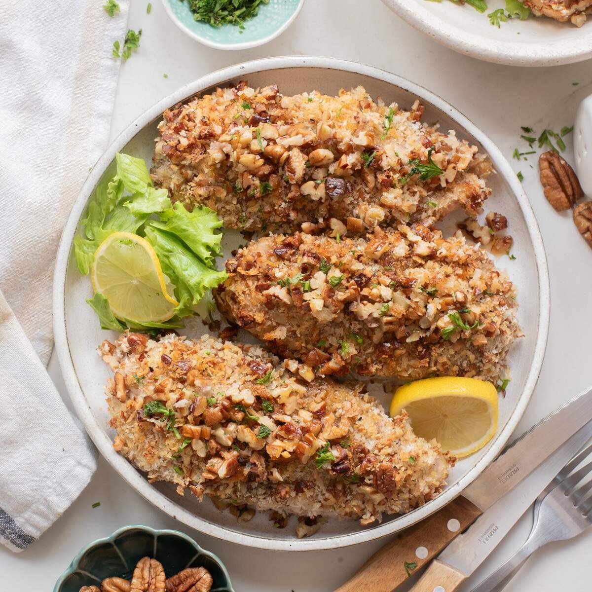air fryer pecan crusted chicken