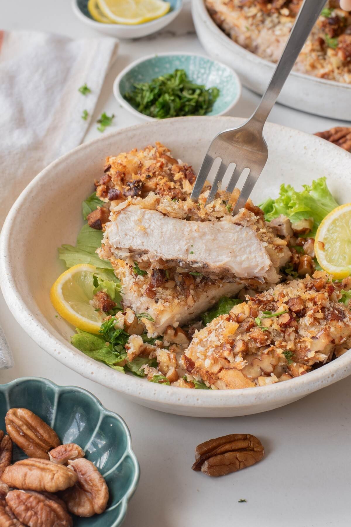 air fryer pecan crusted chicken