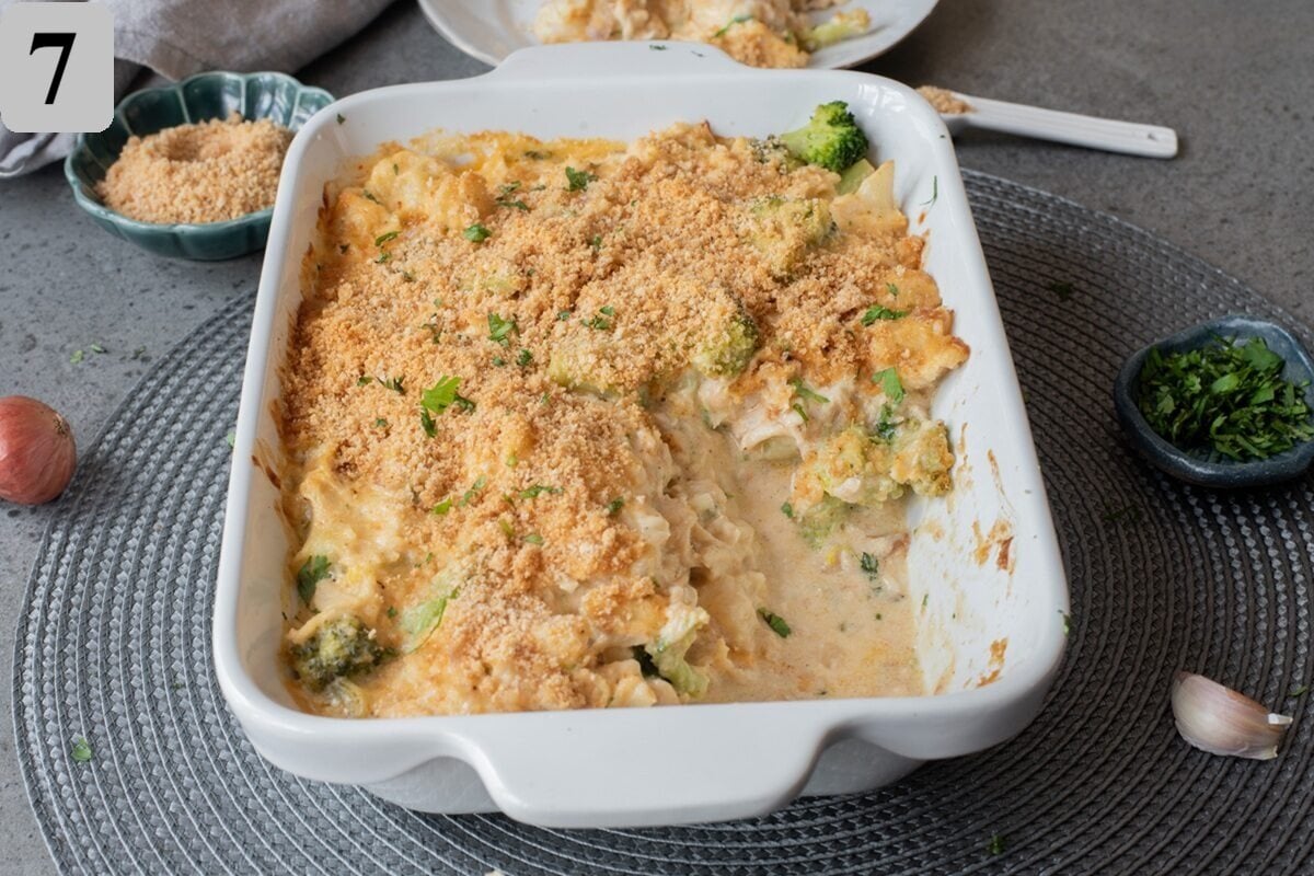 chicken broccoli cauliflower casserole steps