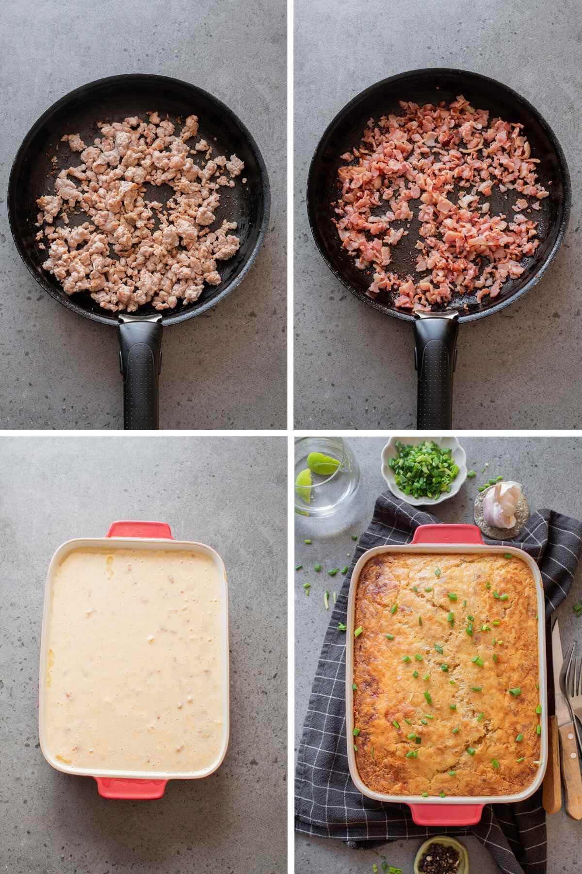 pancake breakfast casserole steps