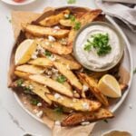 air fryer greek lemon potato wedges