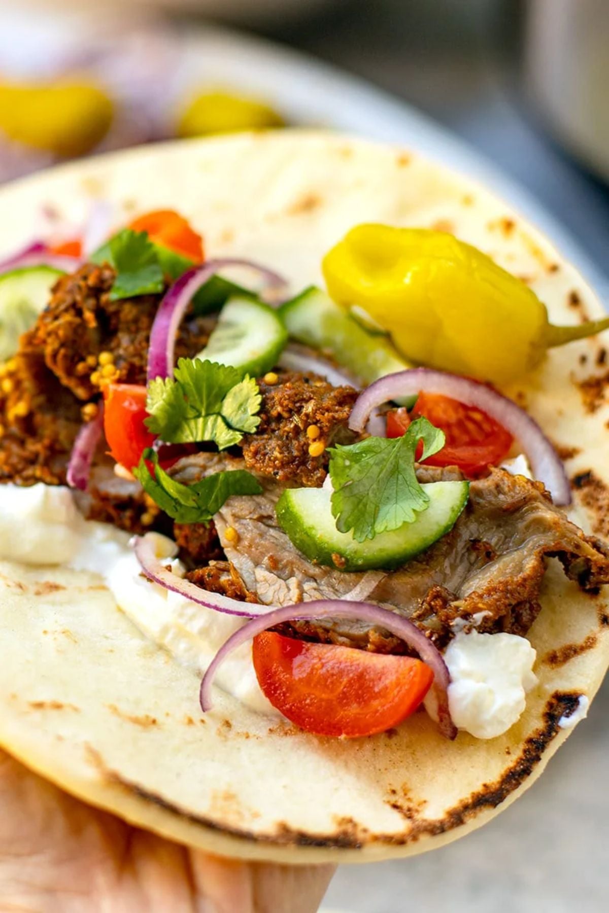 Instant Pot Lamb Souvlaki Wraps