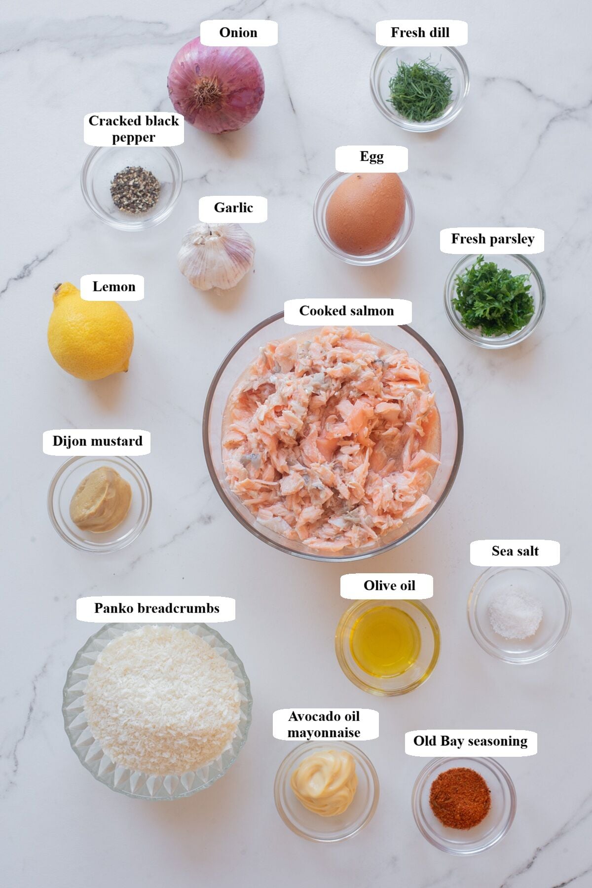 air fryer salmon patties - ingredients list
