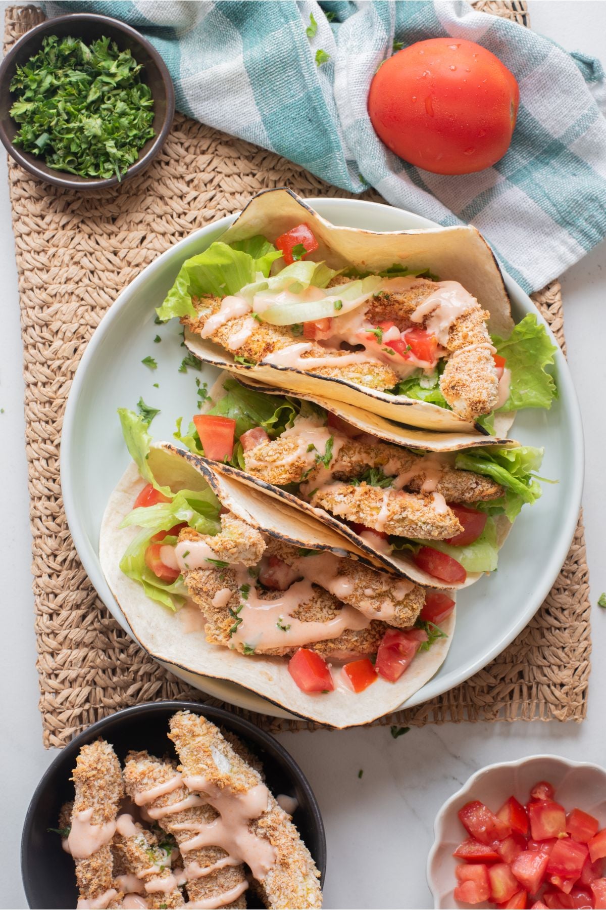 Air Fryer Avocado Tacos