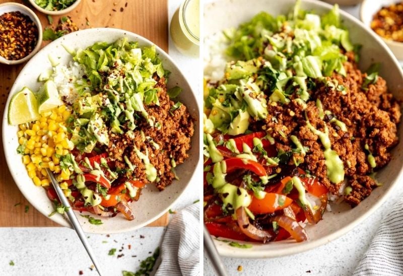 Ground Beef Taco Bowls