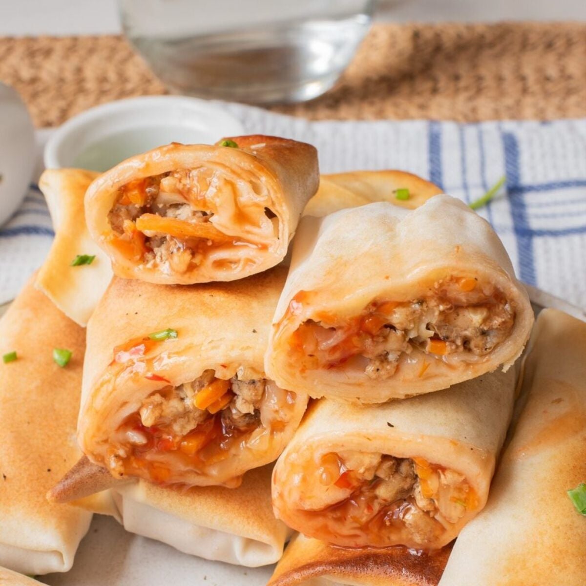 Homemade Air Fried Chicken Egg Rolls