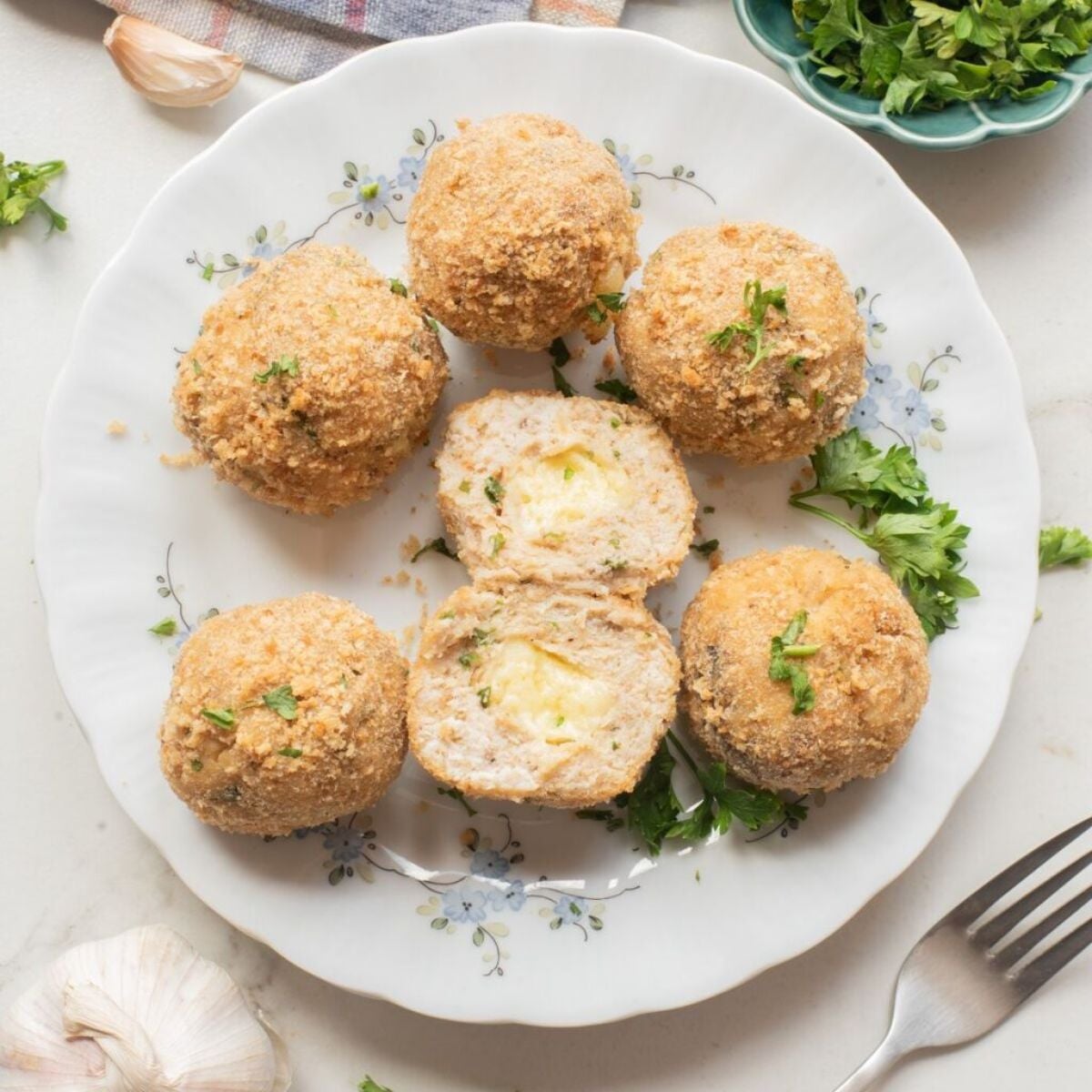 Air Fryer Mozzarella Chicken Meatballs
