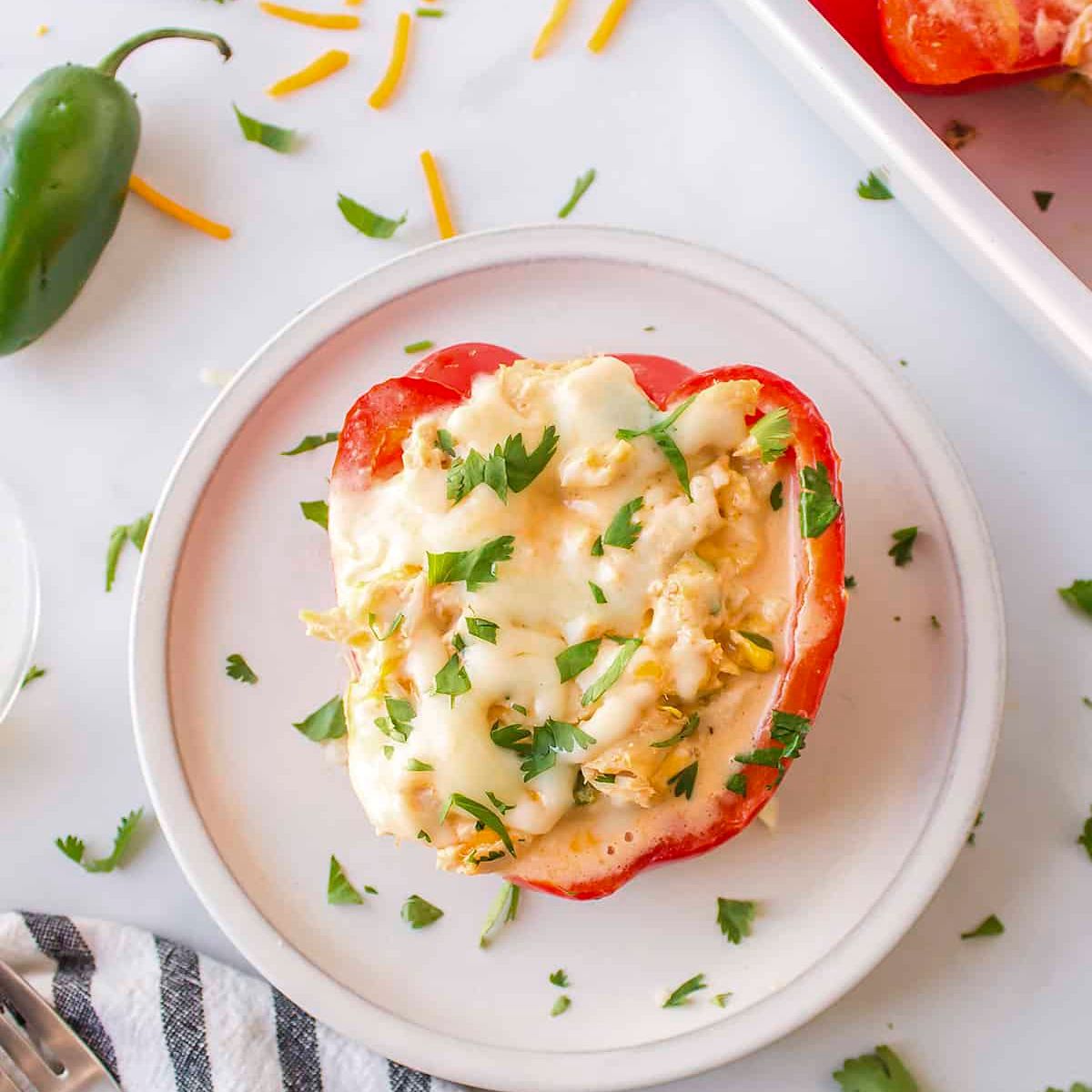 Cream Cheese Chicken Stuffed Peppers