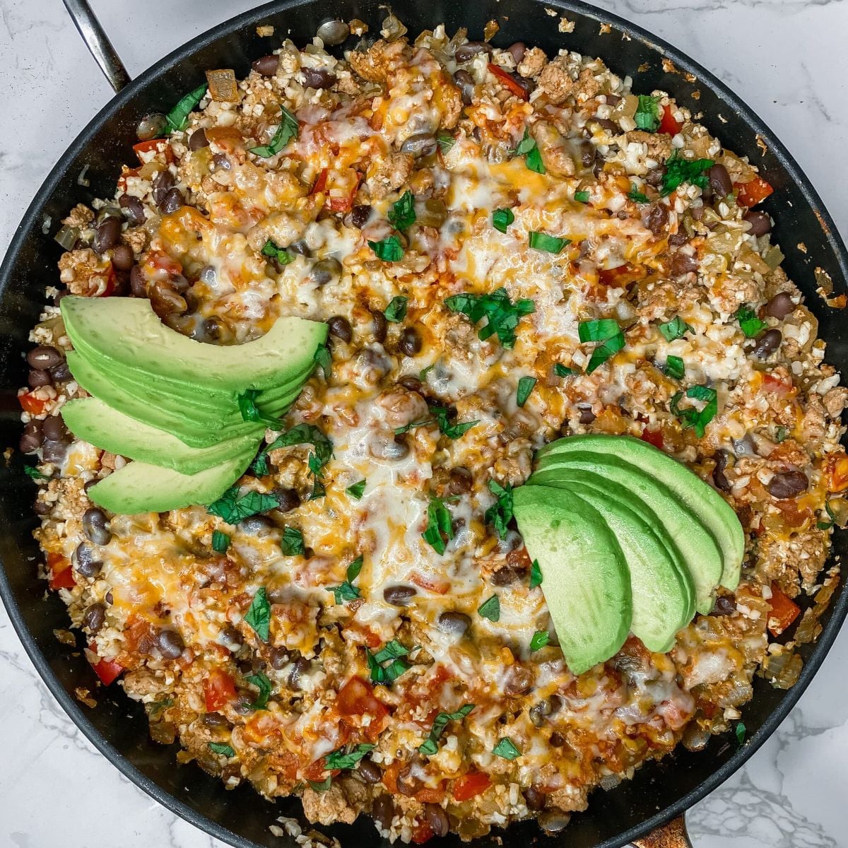 Easy Low Carb Ground Chicken Taco Skillet Recipe