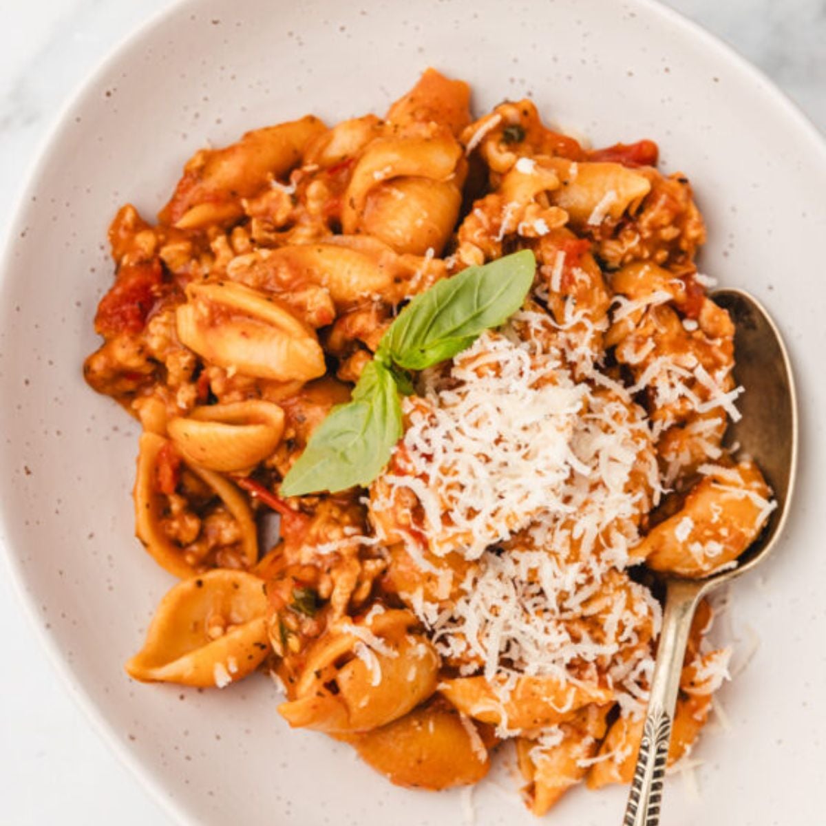 One Pot Ground Chicken Pasta