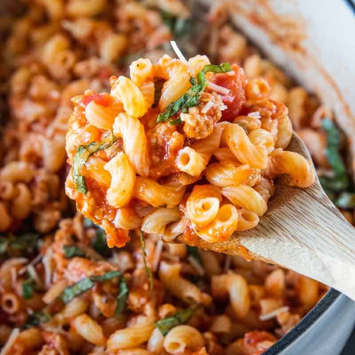 Parmesan Ground Chicken Pasta