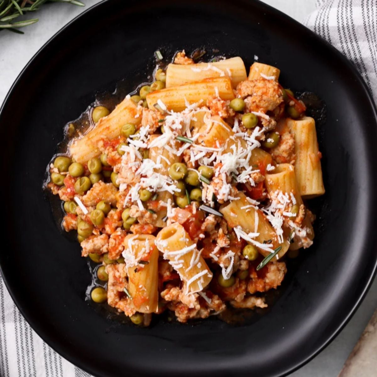 Sicilian Pasta with Ground Chicken
