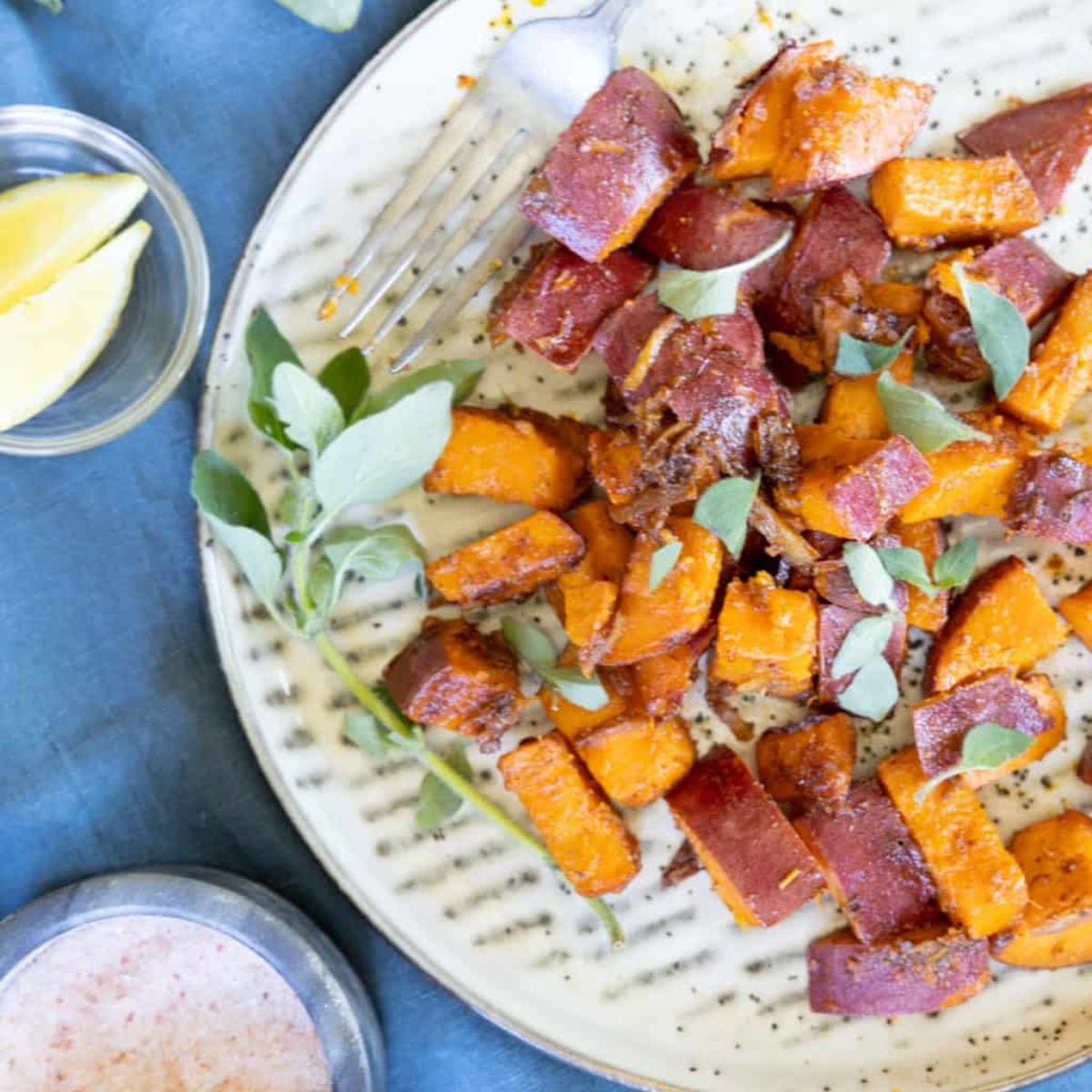 Roasted Sweet Potato with Ginger & Coriander