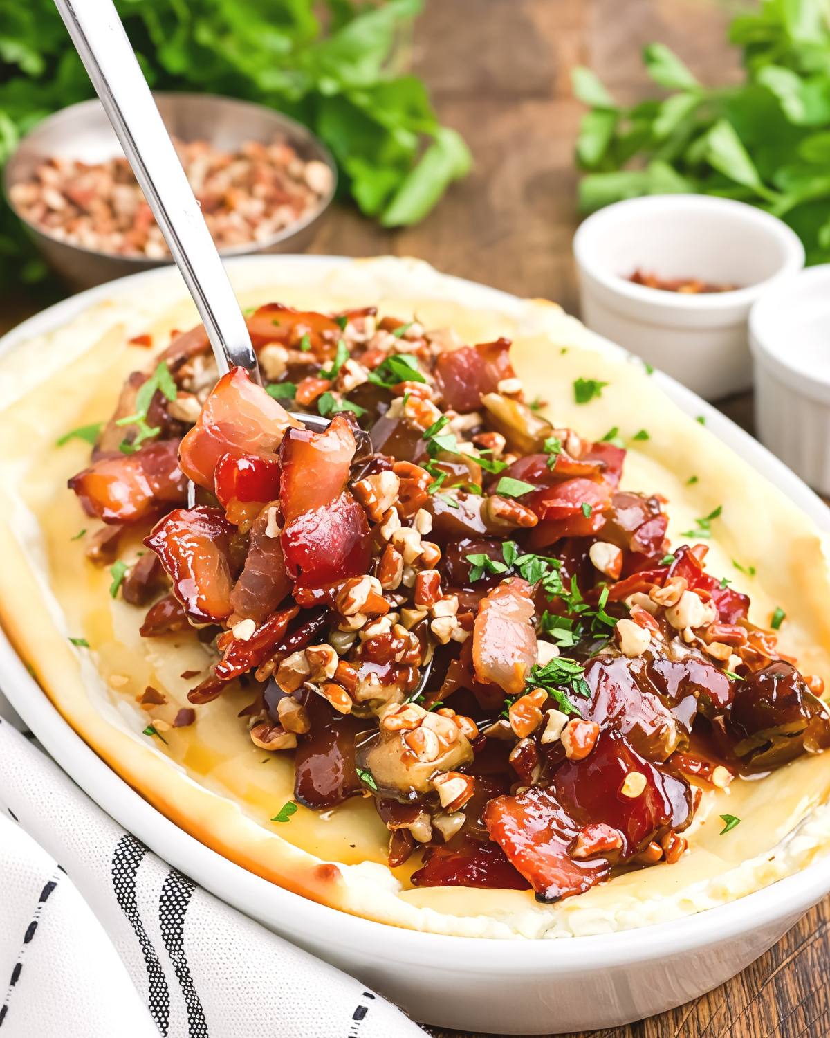 Goat Cheese Dip with Bacon and Pecans โ Savory Holiday Dip