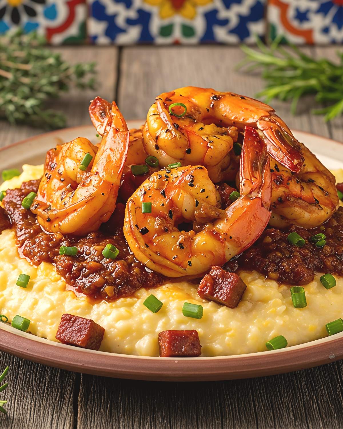 Cajun Shrimp and Cheddar Grits โ Southern Seafood Comfort Food