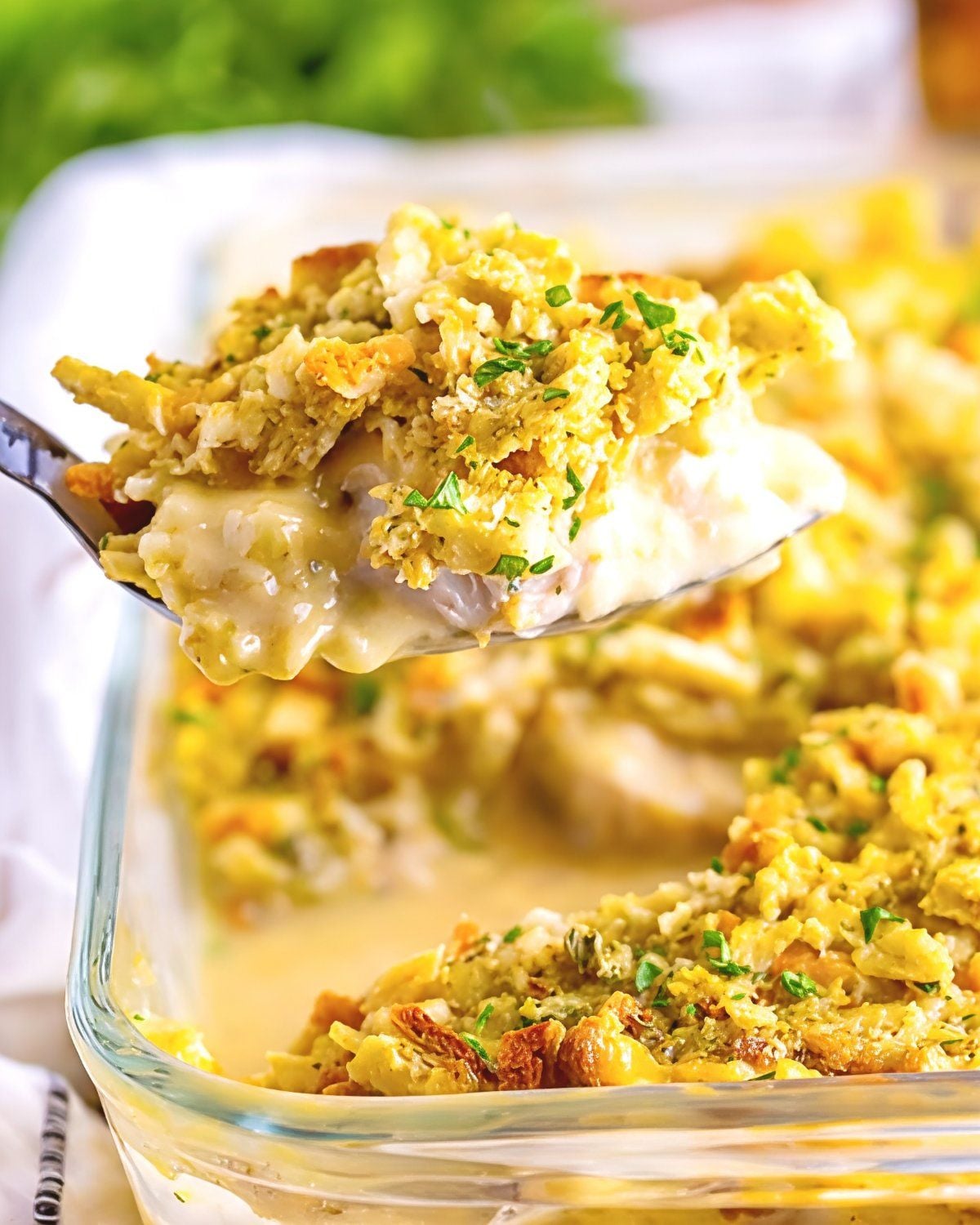Chicken and Stuffing Casserole โ Easy Southern Comfort Dinner